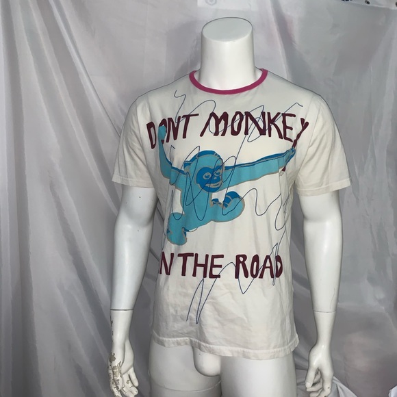 ETRO size XL embroidered graphic TEE monkey